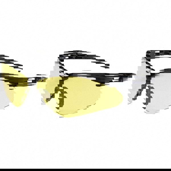 Safety Glass: Scratch-Resistant, Polycarbonate, Amber Lenses, Frameless, UV Protection